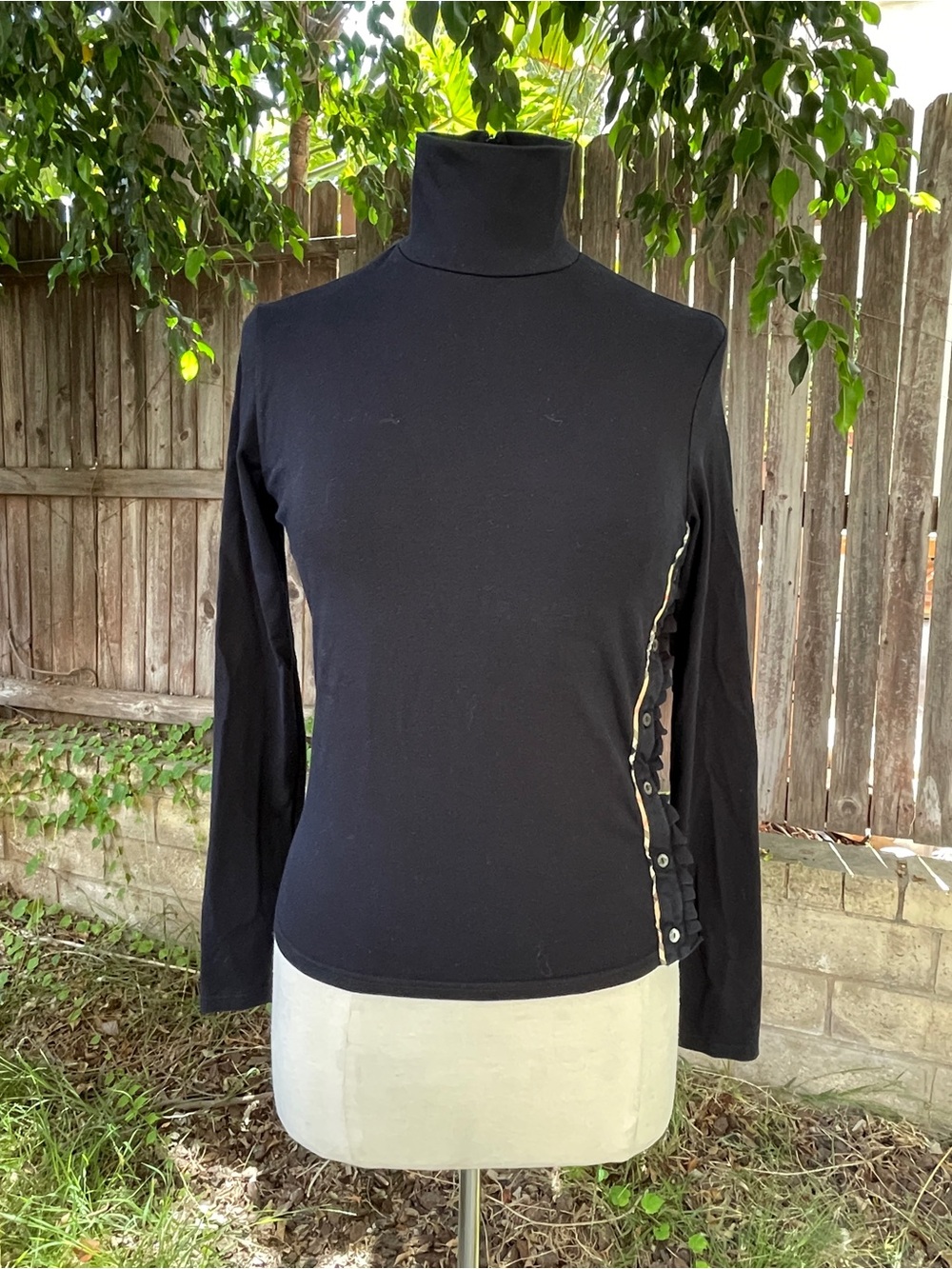 Burberry London Black Turtleneck shirt quite luxury old money minimalist fall M